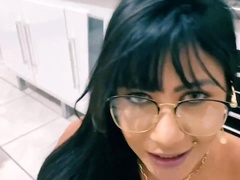 Amanda Souza in glasses POV blowjob hardcore