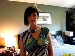 Sensual angel with round bottom Molly Ray fucked in the doggy style pose