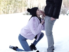 Romantic promenade ends for couple with tender anal sex