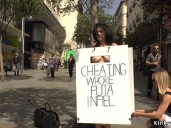 Cheating wife disgraced in love making shop