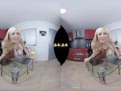 Virtualpee - Urinating housewife cleans her table with urinate