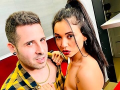 Good-looking brunette Jade Presley rides on a long dick with pleasure