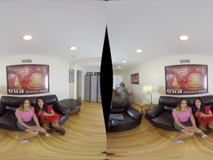 Claudia Valentine and Raven Hart do not mind sharing a massive cock