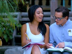 Sex with the young nerd is better for the Latina than study