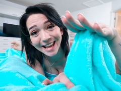 Bitchy teen with small tits Riley Jean fucked in POV angle