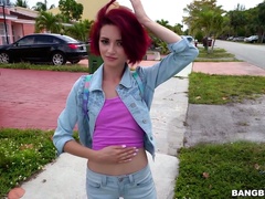 Slim redhead with some huge tattoos Lola Fae gets fucked in the van