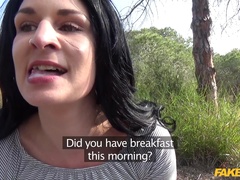 Crazy and wild Sophie Garcia enjoys group outside fuck with a stranger