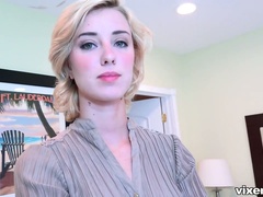 Blue eyed auburn sexpot Haley Reed is known as awesome cock rider