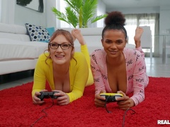 Deep sexual passion for two lustful teens on fire