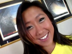 Cute Asian Chick Tinah Star Gives Blowjob Before She Jumps On Big Cock