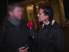 Horny reporter Texas Patti gets picked up and fucked doggy hard enough