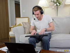 Well-endowed gamer has a crazy hardcore sex with a MILF Cathy Heaven