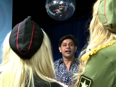 Kinky group fucking with hot Caprice Jane and Stacey Saran