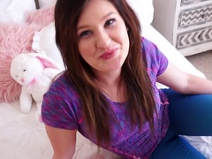 Energetic man takes stepdaughter's clothes off and scores muff