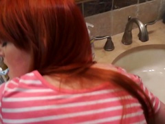 Girl isn't a lesbian and she proves it by sex with stepdad