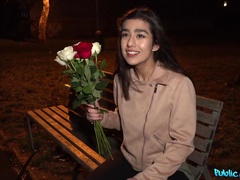 Cute latina Aaeysha celebrates Valentine's Day with stranger in hotel
